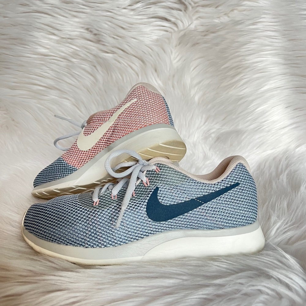 Nike blue and pink gym shoes